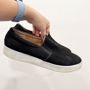 Vionic Black Suede Leather Midi Slip-On Shoe Sneaker Size 11